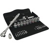 image:imageWera 05004078001 8100 SC 8 Zyklop Metal Ratchet Set with Switch Lever 12 Drive Metric 28 Pieces12 Inch Drive