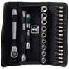 image:imageWERA 05004018001 8100 SA 8 Zyklop Metric Metal Ratchet Set with Switch Lever 28 Piece 14 Drive