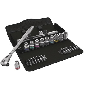 image:imageWERA 05004081001 8100 SC 11 Zyklop Imperial Metal Ratchet Set with Switch Lever 25 Piece 12 Drive