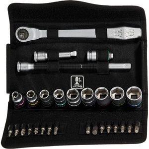 image:imageWera 05004078001 8100 SC 8 Zyklop Metal Ratchet Set with Switch Lever 12 Drive Metric 28 Pieces38 Inch Drive