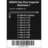 image:imageWERA Stainless Steel Imperial Hex Key Set wBelt Pouch  9 PiecesClassic