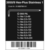 image:imageWera  5022720001 Stainless 3950 PKL9 Ballpoint Metric HexPlus Ergonomic LKey Set with TwoComponent Storage Clip 9PieceMulti