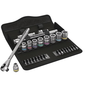image:imageWERA 05004050001 8100 SB 10 Zyklop Metal Ratchet Set with PushThrough Square 38 Drive Imperial 29 Pieces