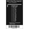 image:imageWERA 05021728001 95013 HexPlus Imperial 1 LKey Set Imperial BlackLaser 13 PiecesWrench