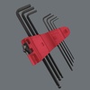 image:imageWera  5073596001 Hexagon 950 PKL9 BM SB LKey Set BlackLaser Ballpoint Hex Key 9 Piece