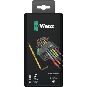 image:imageWera Tools 05073599001 967 SPKL9 TX BO SB LKey Set TamperProof TORX Screws One Size MultiOne Size