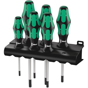 image:imageWera 05028062001 3676 TORX Screwdriver set Kraftform Plus and rack 6 piecesTX10x80mm  TX15x80mm  TX20x100mm  TX25x100mm  TX30x115mm  TX40x140mm