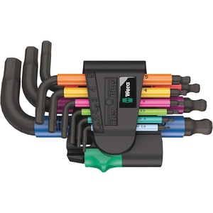 image:imageWera 5133164001 9509 HexPlus Multicolour 2 Lkey set metric BlackLaser 9 pieces2 Lkey set