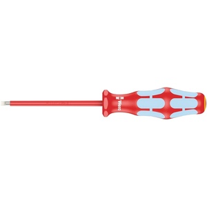 image:imageWera 05022729001 Kraftform Stainless VDE 3160i Stainless Steel Slotted Screwdriver Lasertip 18 Head 319 BladeLength319 Blade  18 Blade Diameter  386 Handle