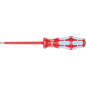 image:imageWera 05022729001 Kraftform Stainless VDE 3160i Stainless Steel Slotted Screwdriver Lasertip 18 Head 319 BladeLength4 Blade  532 Blade Diameter  386 Handle