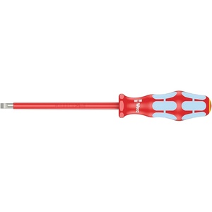 image:imageWera 05022729001 Kraftform Stainless VDE 3160i Stainless Steel Slotted Screwdriver Lasertip 18 Head 319 BladeLength5 Blade  732 Blade Diameter  386 Handle