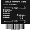 image:imageWera 20526 Kraftform Micro Ballhead Hexagon Electronics Screwdriver Set and Rack 6PieceBallEnd 15x60mm  2x60mm  25x60mm  3x60mm  09x40mm  13x90mm