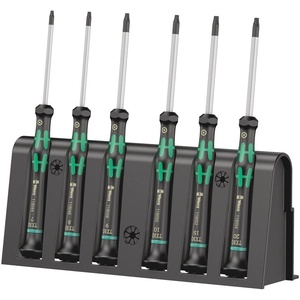 image:imageWera 20526 Kraftform Micro Ballhead Hexagon Electronics Screwdriver Set and Rack 6PieceTorx BO TX7x60mm  TX8x60mm  TX9x60mm  TX10x60mm  TX15x60mm  TX20x60mm